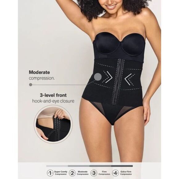 Leonisa NWT 3-Belt Custom Waist Cincher with Lumbar Support XL/2XL - Picture 5 of 6